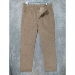 Vintage Levis Pants Mens 36x32 Beige Corduroy Straight Leg Made in USA 80s
